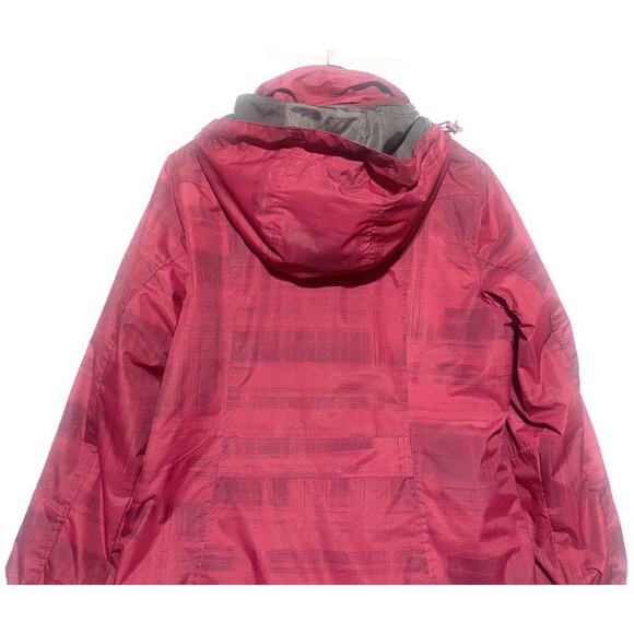 Port Authority Zip Up Hooded Jacket Women's Large Cranberry Red Lined - Picture 6 of 8